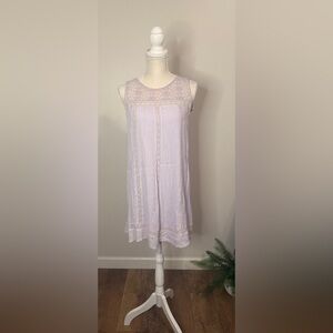 Entro NWT Liliac Lace Shift Sleeveless Dress Sz S